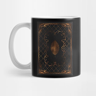 Ornate Copper Gilded Leaf - pagan, mystical, witchcraft, halloween, orange Mug